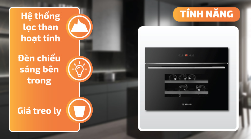 Tủ bảo quản rượu Malloca MWC-24CP Tính năng